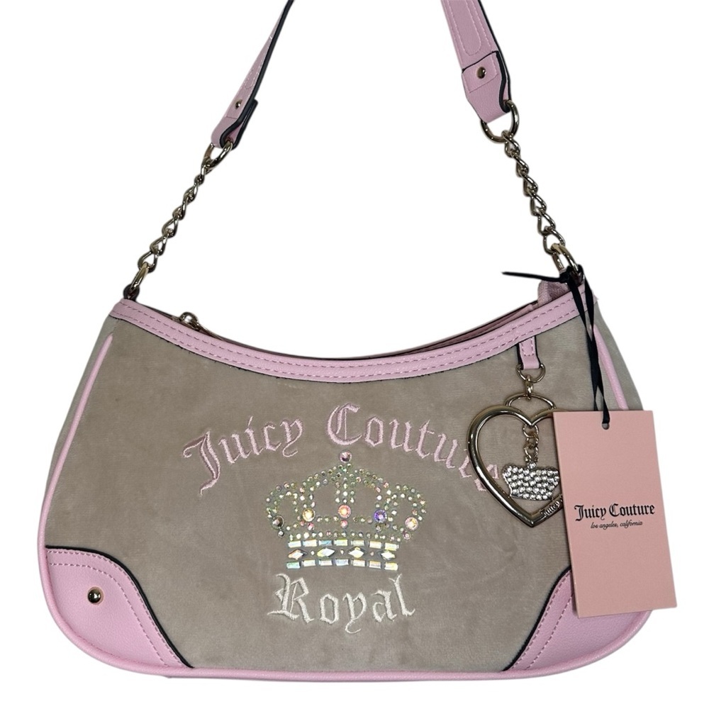New With Tags Juicy Couture Royal Kingdom Baby Pink Y2K Shoulder Bag Purse